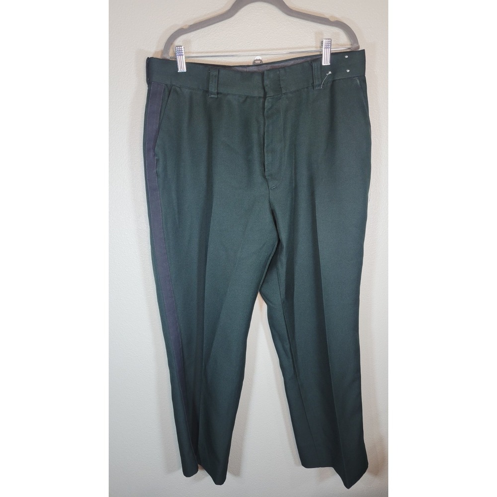 Vintage‎ Liberty Green Straight Leg Pants Womens USA Made High Rise Trousers